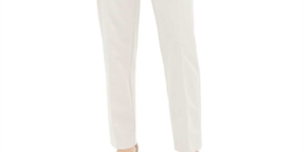 Alfani Women's Slim Fit Tummy Control Trouser Pants Beige Size 4