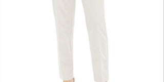 Alfani Women's Slim Fit Tummy Control Trouser Pants Beige Size 4