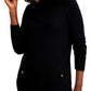 JM Collection Women's Mock Neck Round Hem Sweater  Cream  Size X-Small