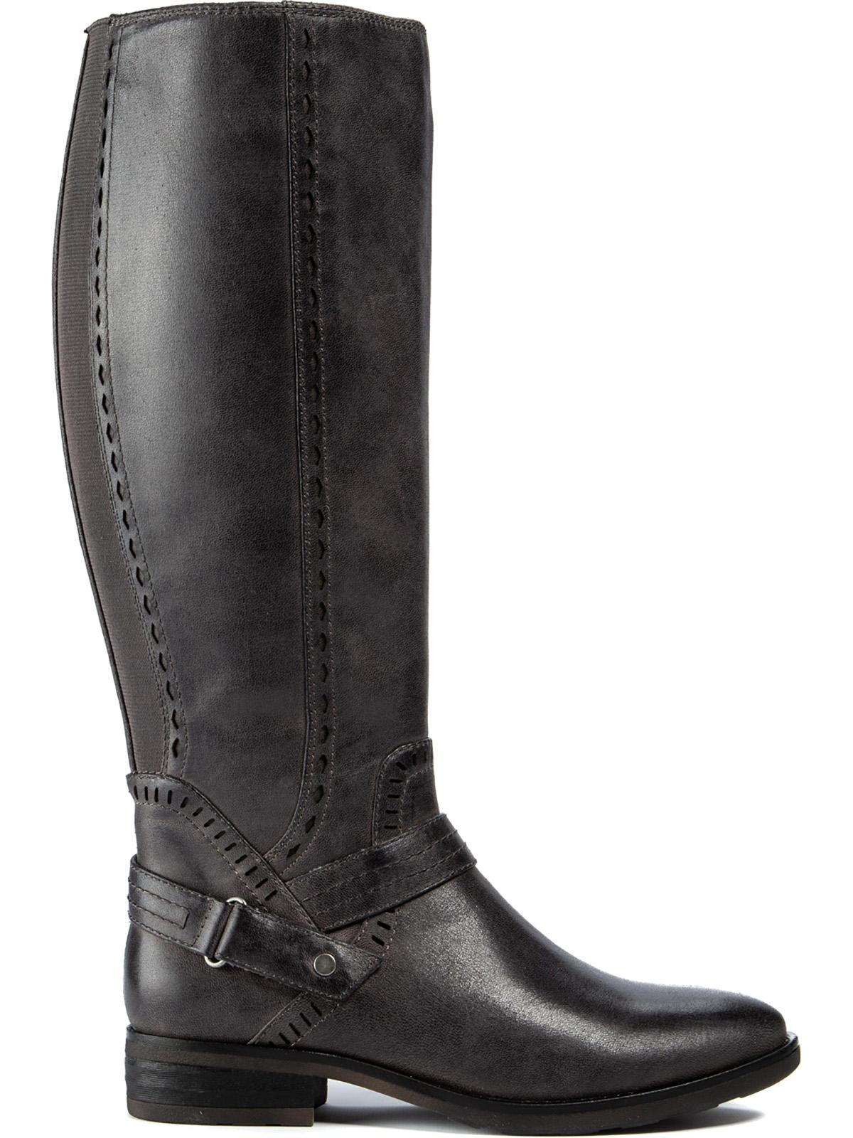 Baretraps Womens Gray Flex Gore Cushioned Comfort Abram Almond Toe Block Heel Zip-up Boots Brown Size 5 M