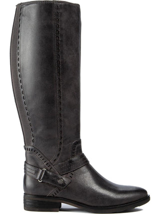 Baretraps Womens Gray Flex Gore Cushioned Comfort Abram Almond Toe Block Heel Zip-up Boots Brown Size 5 M