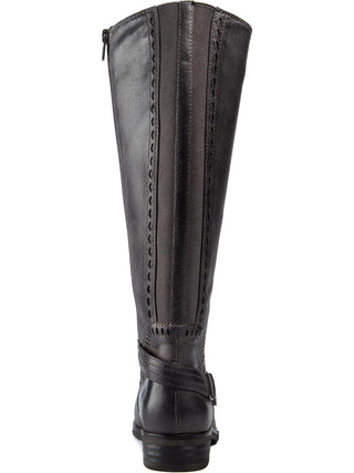 Baretraps Womens Gray Flex Gore Cushioned Comfort Abram Almond Toe Block Heel Zip-up Boots Brown Size 5 M