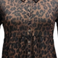 Style & Co Women's Animal Print Tunic Brown Size Medium