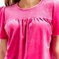 Charter Club Women's Velvet Short Sleeve Top Black Size Large