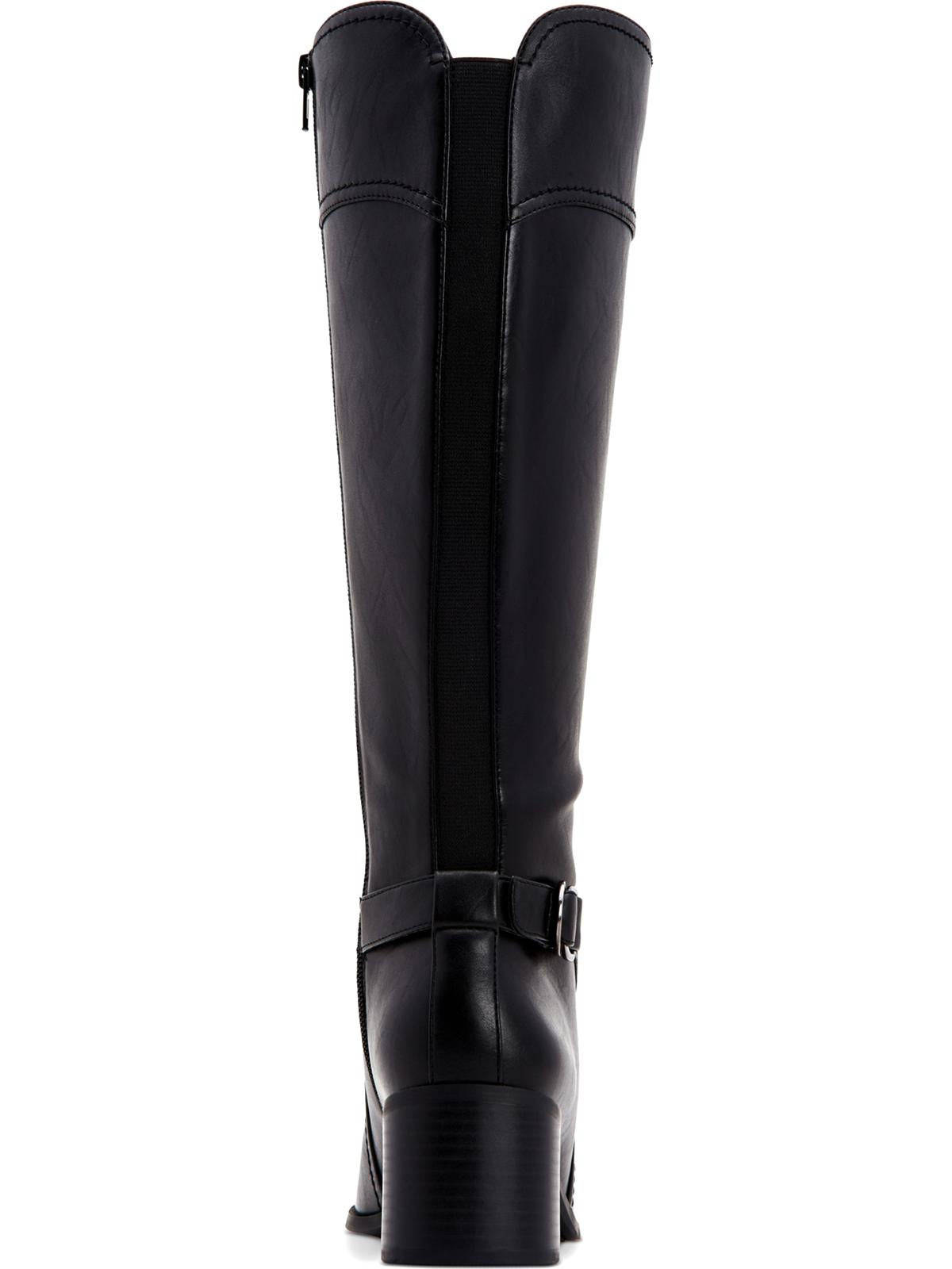 Style & Co Women's Vannie Faux Leather Tall Riding Boots Black Size 7 M