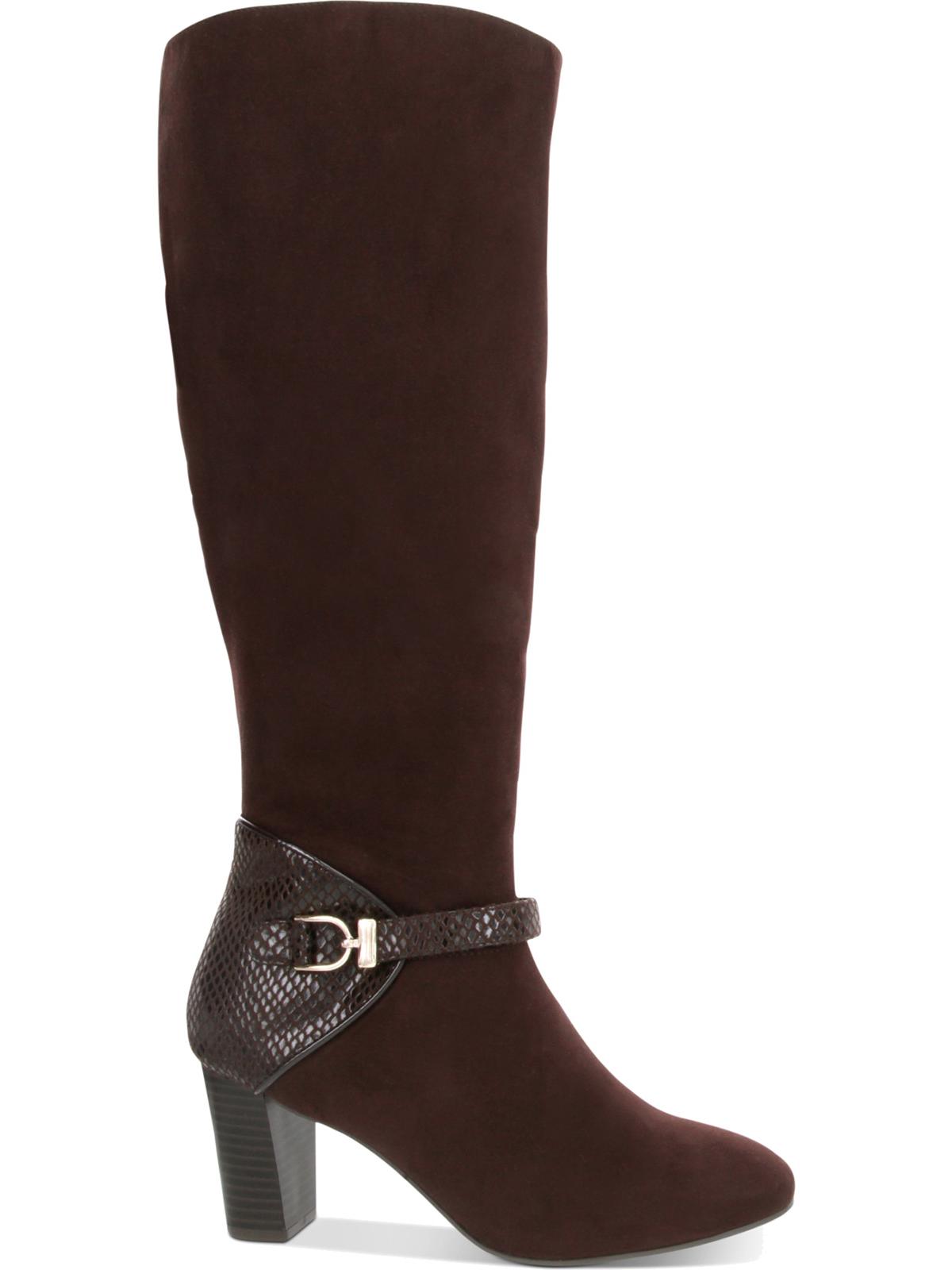 Karen Scott Women's Sharonn Faux Suede Dress Boots Brown Size 7.5 M