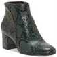 INC International Concepts Women's Floriann Block Heel Ankle Booties Green Size 7.5