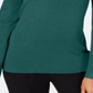 JM Collection Women's Grommet Trim V Neck Top Green Size Large