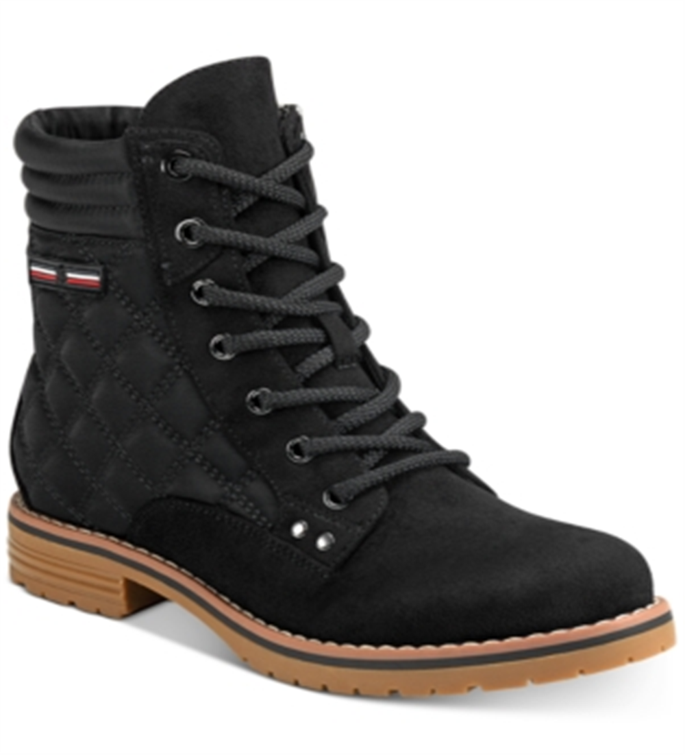 Tommy Hilfiger Women's T-ONELLA Fabric Closed Toe Ankle Fashion Boots Black Size 6.5 M