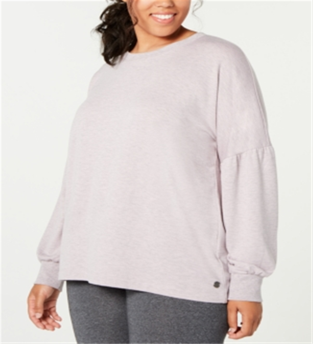 Ideology Women's Plus Drop Shoulder Top Pink Size XL