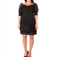 NY Collection Women's Lace Sweetheart Neck Dress Black Size Petite X-Small
