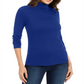 Charter Club Women's Pima Turtleneck Top Blue Size Small