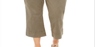 Celebrity Pink Women's Plus Montauk Cropped Pants Green Size 24W