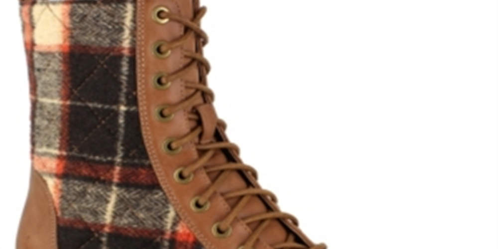 Rock & Candy Women's MAX Faux-Leather Combat Ankle Boots Brown Size 8.5 M