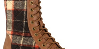 Rock & Candy Women's MAX Faux-Leather Combat Ankle Boots Brown Size 8.5 M