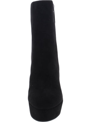 Guess Women's Animal Print 1 Platform Almond Toe Stiletto Zip up Dress Booties Black Size 8.5 M