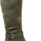 KNS International Women's Journee Collection Joelle Extra Wide Calf Knee High Boot Green Size 7M