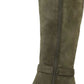 KNS International Women's Journee Collection Joelle Extra Wide Calf Knee High Boot Green Size 7M