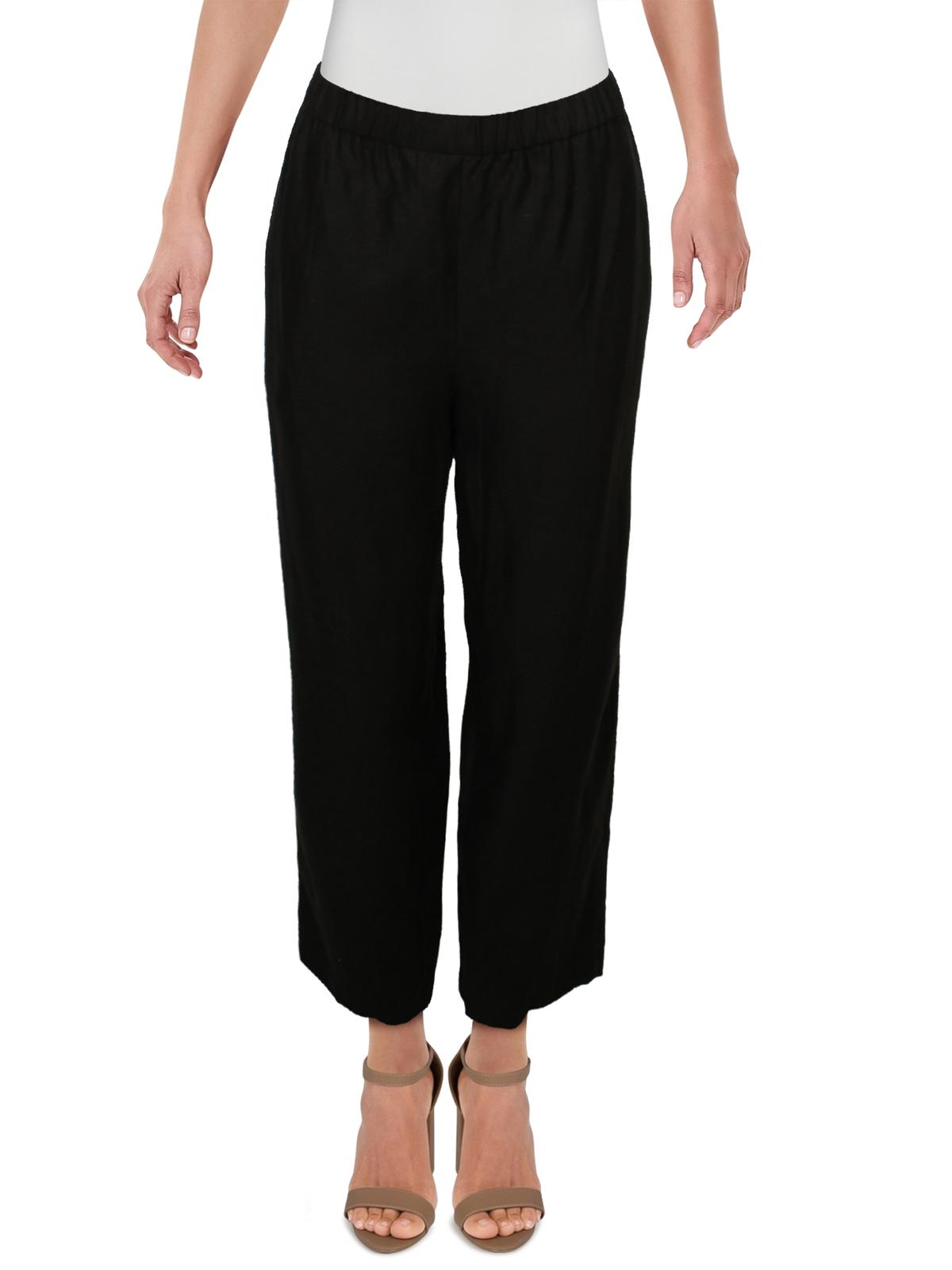 Eileen Fisher Women's Plus Cropped Pull-on Pants Black Size 3X