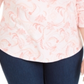 Charter Club Women's Cotton Printed 3/4 Sleeve T-Shirt Pink Size 2X