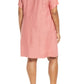 Eileen Fisher Plus Organic Linen Mandarin Collar Dress Pink Size 2X