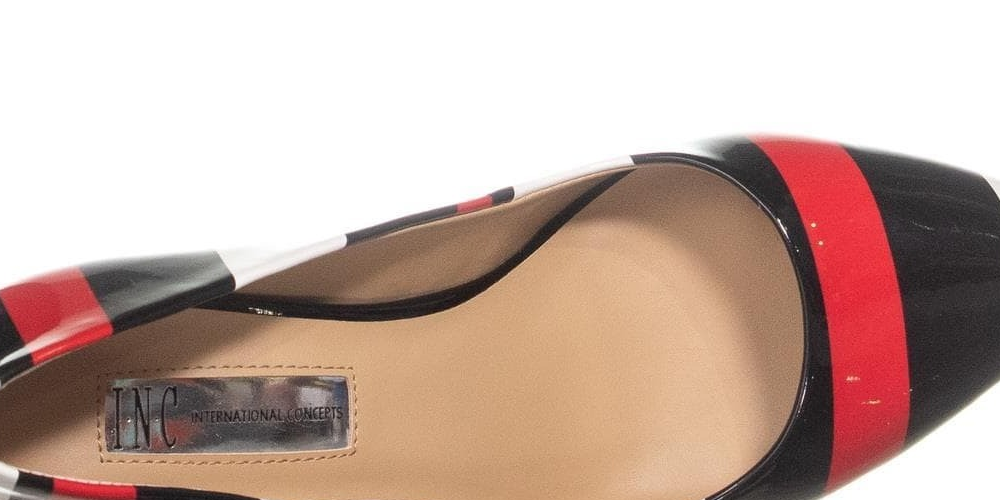 INC International Concepts Women's Leather Pointed Toe Classic Pumps -Black Size 9.5M