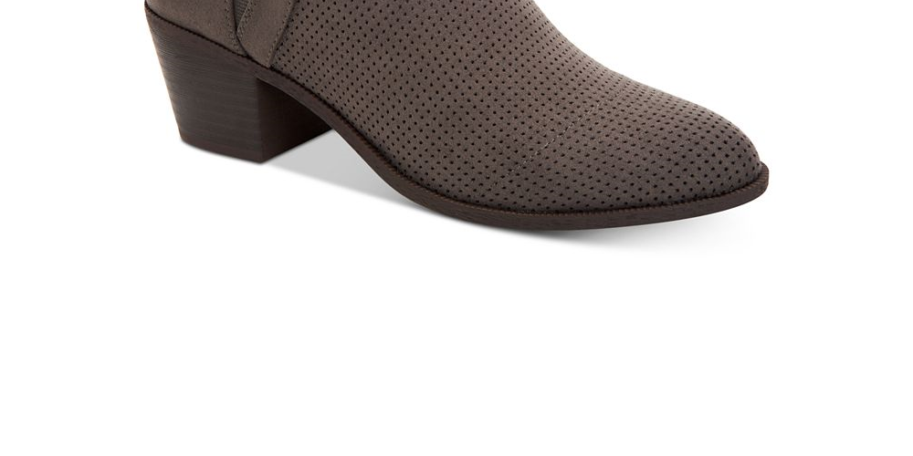 Style & Co. Womens Myrrah Faux Suede Pointed Toe Shooties Gray Size 5 M
