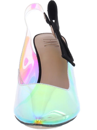 INC Women's Coletta 3 Faux Suede Pointed Toe Slingback Heels Black Size 6M