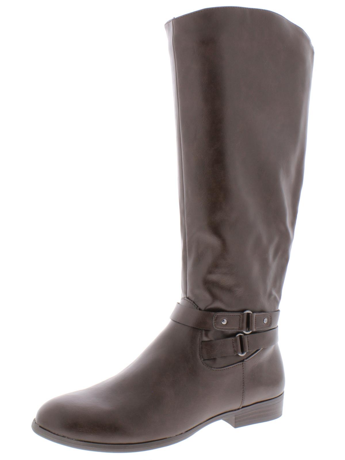 Style & Co Women's Kindell Faux Leather Riding Boots Brown Size 7 M
