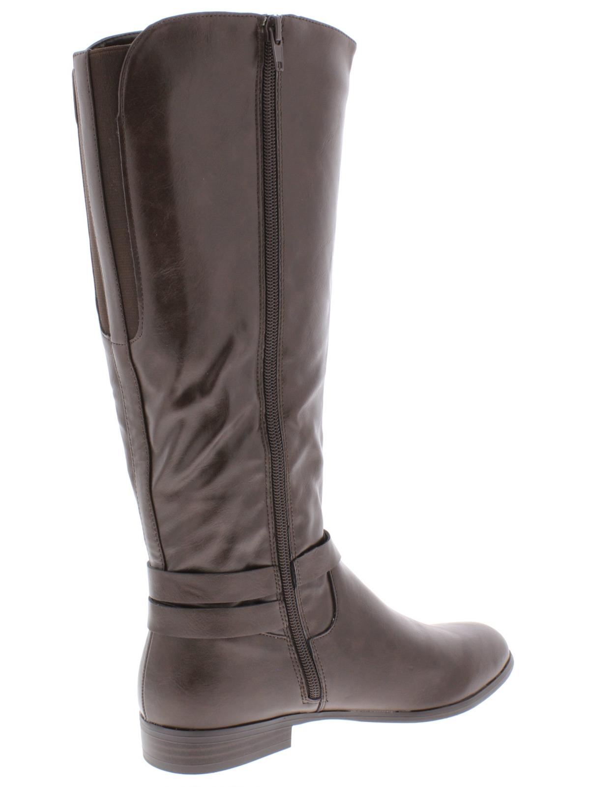 Style & Co Women's Kindell Faux Leather Riding Boots Brown Size 7 M
