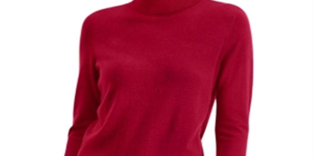 JM Collection Women's Turtleneck Sweater Gray Size Medium