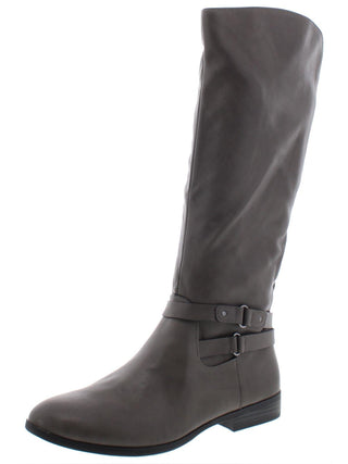 Style & Co Women's Kindell Faux Leather Riding Boots Gray Size 11 M