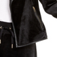 Calvin Klein Women's Faux Leather Trim Flyaway Jacket Black Size M