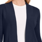 JM Collection Women's Open Front Cardigan Blue Size Large