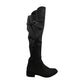 Rebel By Zigi Women's Onley Leather Round Toe Knee High Fashion Boots Gray Size 6 M