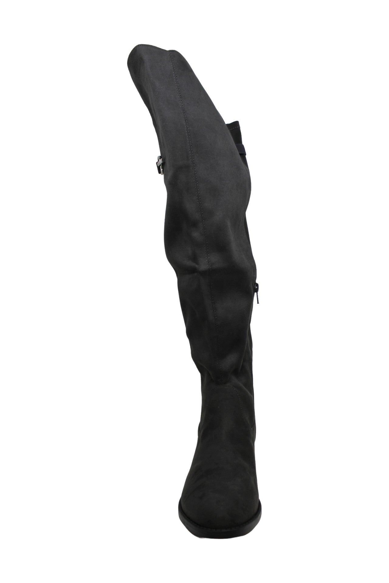 Rebel By Zigi Women's Onley Leather Round Toe Knee High Fashion Boots Gray Size 6 M