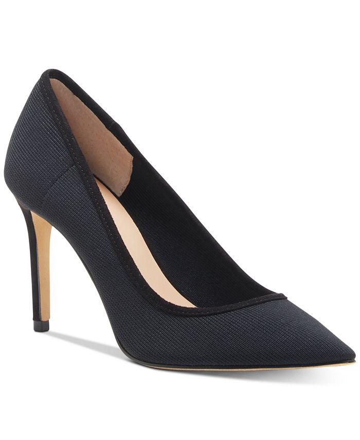 INC International Concepts Women's Khari Striped Knit Pumps Black Size 10 M