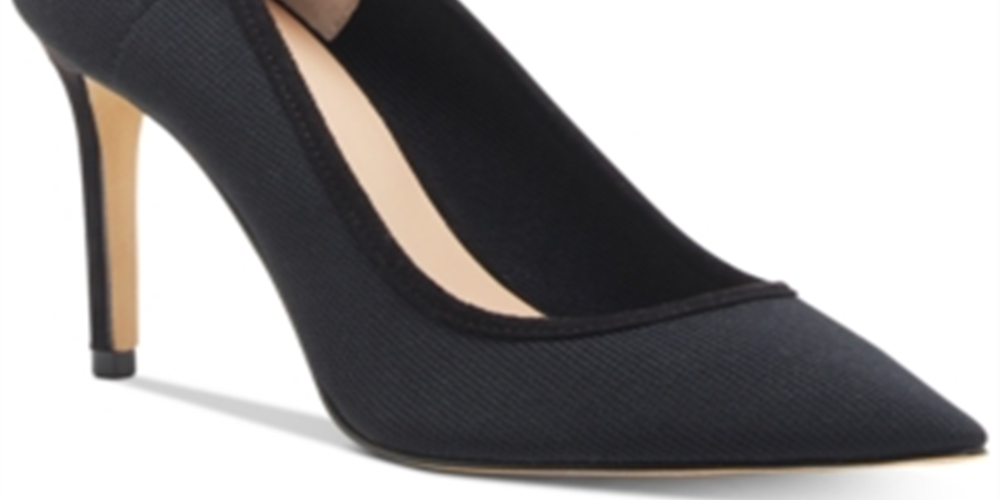 INC International Concepts Women's Khari Striped Knit Pumps Black Size 10 M
