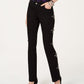 INC International Concepts Women's  Rhinestone-Embellished Bootcut Jeans Black Size 10