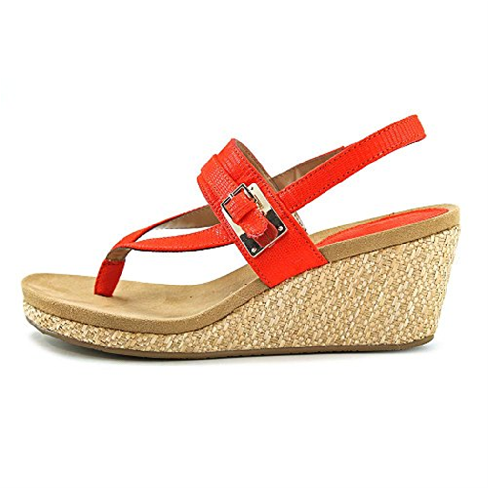 Women's Jodii Wedge Thong Sandals Orange Size 7.5 M