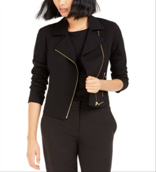Bar III Women's Moto Jacket Black Size X-Small