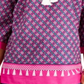 Charter Club Women's Blouse Split Neck Tassel Tunic Pink Size Medium