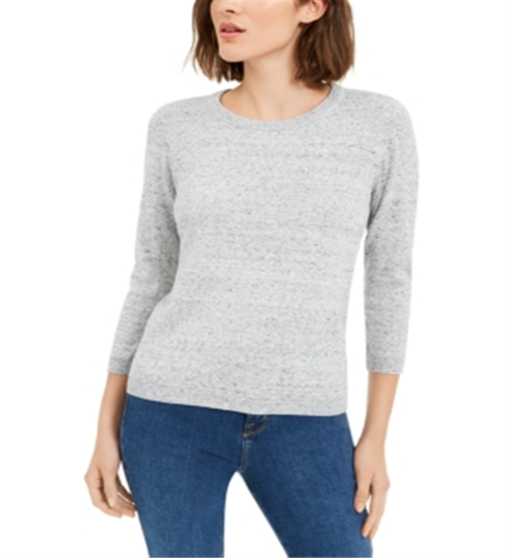 Maison Jules Women's Flecked Sweater Gray Size XX-Large