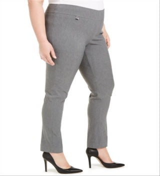 Alfani Women's Plus Tummy Control Pull on Skinny Pants Gray Size 20W
