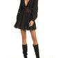 Free People the Delightful Mini Dress Black Size 8
