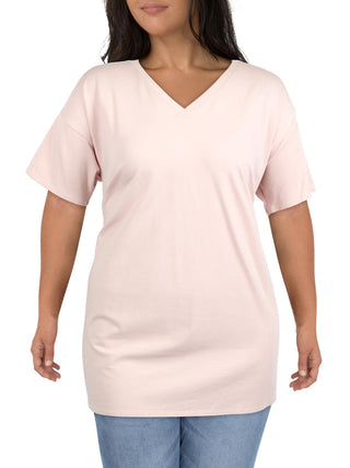 Eileen Fisher Women's Plus V Neck Tunic Pink Size 2X