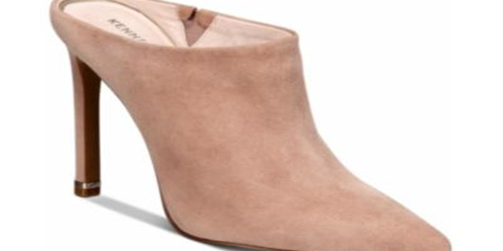 Kenneth Cole New York Women's Riley 110 Suede Pointed Toe Mules Pink Size 8M