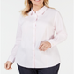 Charter Club Women's Plus Collared Button Down Top Pink Size14W