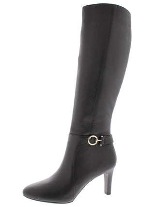 Bandolino Womens Lella Solid Almond Toe Knee-High Boots Black Size 6 M
