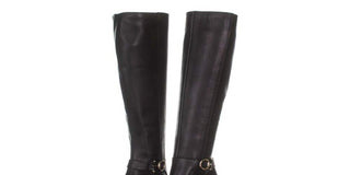 Bandolino Womens Lella Solid Almond Toe Knee-High Boots Black Size 6 M